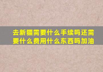 去新疆需要什么手续吗还需要什么费用什么东西吗加油