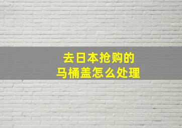 去日本抢购的马桶盖怎么处理