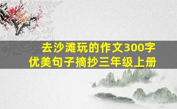 去沙滩玩的作文300字优美句子摘抄三年级上册