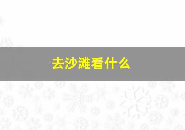 去沙滩看什么