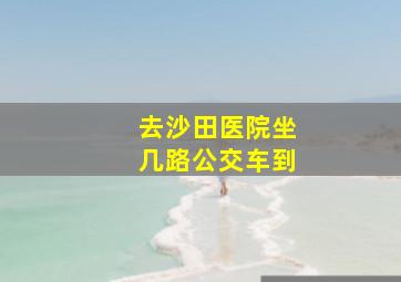 去沙田医院坐几路公交车到