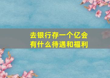 去银行存一个亿会有什么待遇和福利