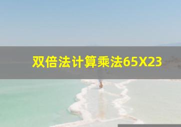 双倍法计算乘法65X23