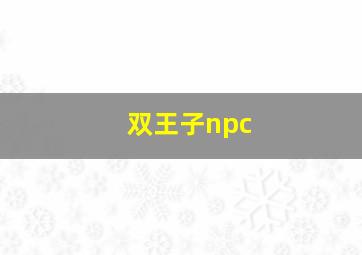 双王子npc