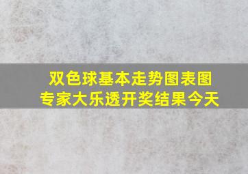 双色球基本走势图表图专家大乐透开奖结果今天