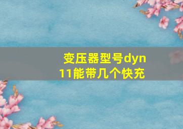 变压器型号dyn11能带几个快充