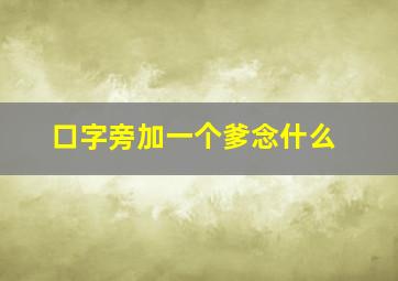 口字旁加一个爹念什么