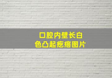 口腔内壁长白色凸起疙瘩图片