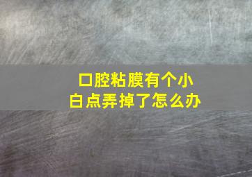 口腔粘膜有个小白点弄掉了怎么办