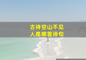 古诗空山不见人是哪首诗句