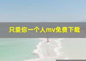 只爱你一个人mv免费下载