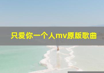 只爱你一个人mv原版歌曲