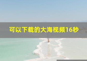 可以下载的大海视频16秒