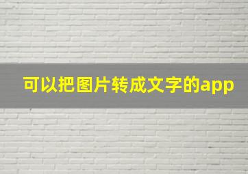 可以把图片转成文字的app