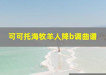 可可托海牧羊人降b调曲谱