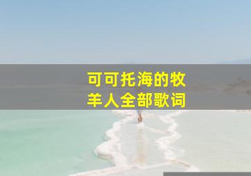 可可托海的牧羊人全部歌词