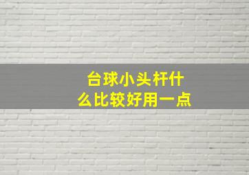 台球小头杆什么比较好用一点