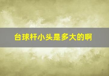 台球杆小头是多大的啊