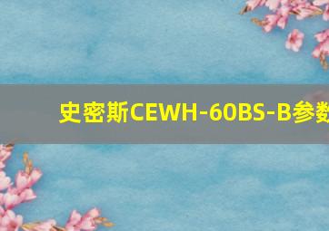 史密斯CEWH-60BS-B参数