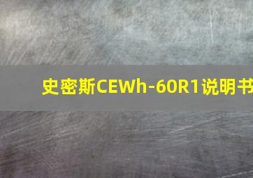 史密斯CEWh-60R1说明书