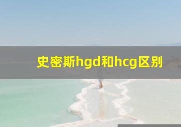 史密斯hgd和hcg区别