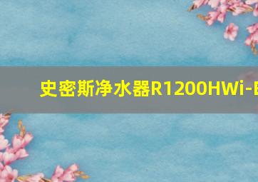 史密斯净水器R1200HWi-E