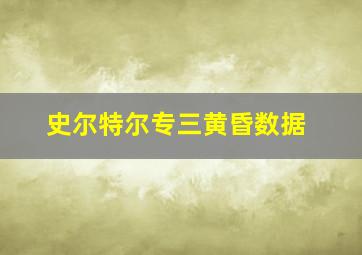 史尔特尔专三黄昏数据