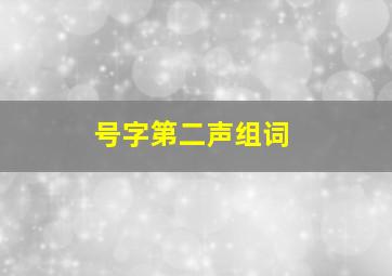 号字第二声组词