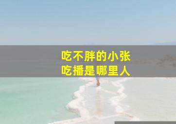 吃不胖的小张吃播是哪里人