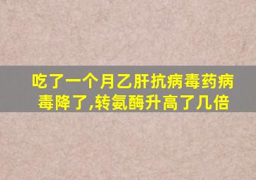 吃了一个月乙肝抗病毒药病毒降了,转氨酶升高了几倍