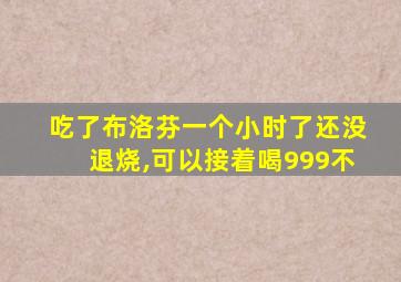 吃了布洛芬一个小时了还没退烧,可以接着喝999不