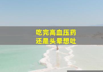 吃完高血压药还是头晕想吐