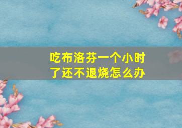 吃布洛芬一个小时了还不退烧怎么办