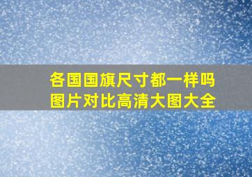 各国国旗尺寸都一样吗图片对比高清大图大全