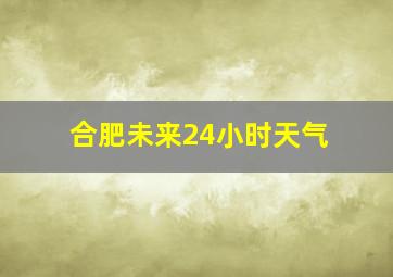 合肥未来24小时天气