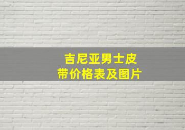 吉尼亚男士皮带价格表及图片