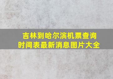 吉林到哈尔滨机票查询时间表最新消息图片大全