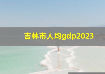 吉林市人均gdp2023