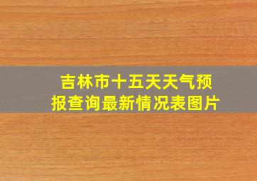 吉林市十五天天气预报查询最新情况表图片