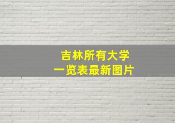 吉林所有大学一览表最新图片