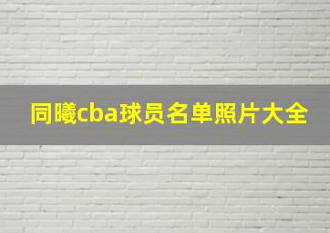 同曦cba球员名单照片大全