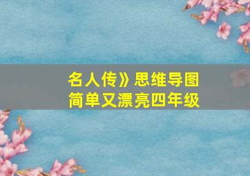 名人传》思维导图简单又漂亮四年级