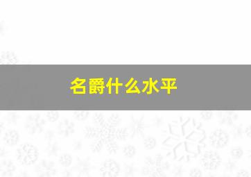 名爵什么水平