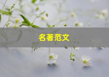 名著范文