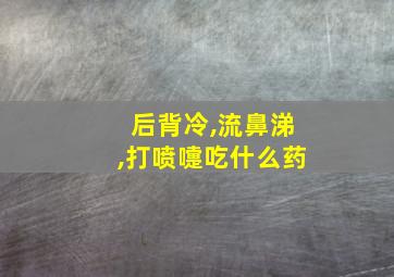 后背冷,流鼻涕,打喷嚏吃什么药