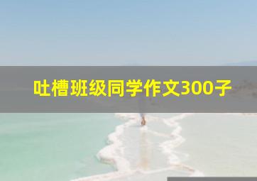 吐槽班级同学作文300子