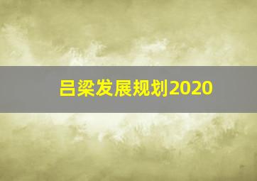 吕梁发展规划2020