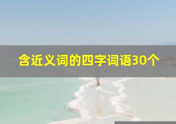 含近义词的四字词语30个