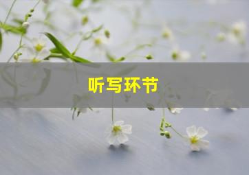 听写环节