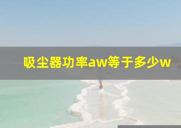 吸尘器功率aw等于多少w